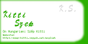 kitti szep business card