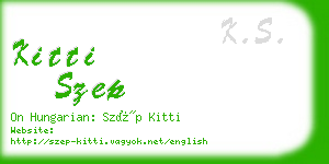 kitti szep business card